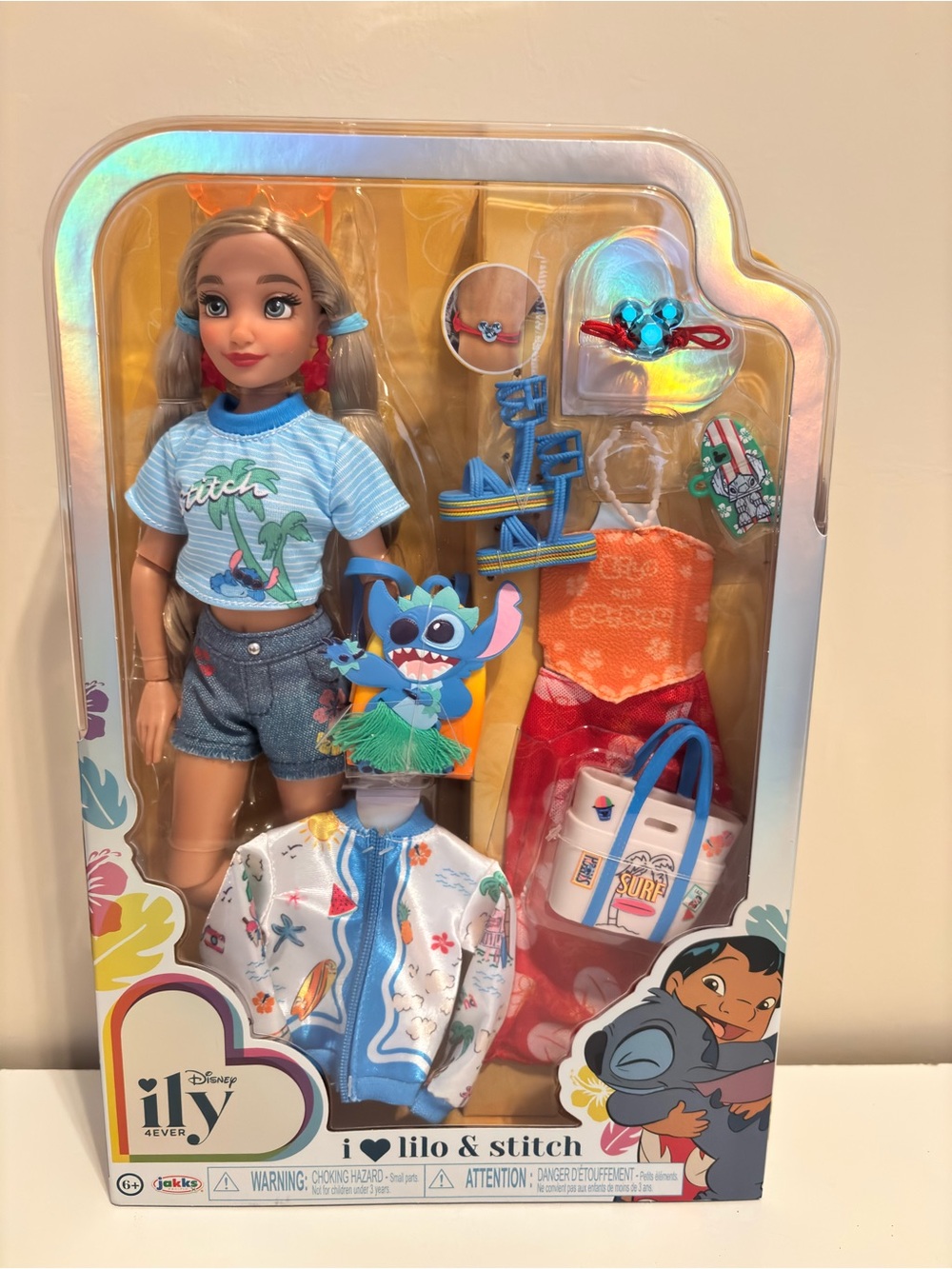 Disney iLY Lilo & Stitch Doll with Blue & Red Outfit Accents